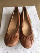 Pre-owned JCREW Caramel Brown Ballet Flats SZ 6 Made in Italy - £23.89 GBP