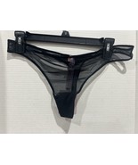 Savage X Fenty Mesh Thong Panty in Black Size LARGE NWT - $8.99