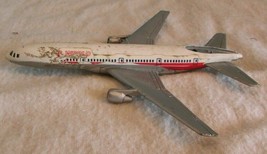 VINTAGE  DIECAST  METAL 4&quot; LINTOY TRI STAR AIRPLANE HONG KONG WHITE - $12.96