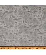Cotton FFA Forever Blue Refreshed Gray Cotton Fabric Print by the Yard D563.76 - £12.55 GBP