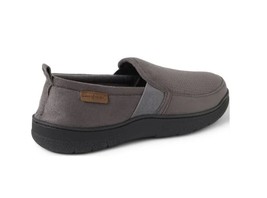 Dearfoams Cozy Comfort Men&#39;s Perforated Microsuede Slippers, Grey Size S(7-8) - £17.98 GBP