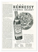 Print Ad Hennessy Cognac Brandy Cocktail Recipe 1937 3/4-Page Advertisement - £7.62 GBP