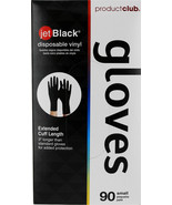 Jet Black Disposable Small Vinyl Gloves, 90 count by Product Club. - $525.91 MXN
