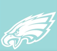 Philadelphia Eagles NFL 8&quot;x8&quot; White Decal Sticker Primary Team Logo Die ... - $9.46