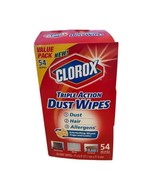 Clorox Triple Action Dust Wipes Hair Allergens Partial Open Box 25 Wipes - $23.75