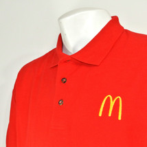 McDONALD&#39;S Hamburgers Employee Uniform Polo Shirt Red Size S Small NEW - $25.49
