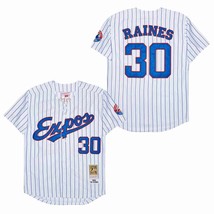 Expos #30 Tim Raines Jersey Old Style Uniform White Stripe - $45.00