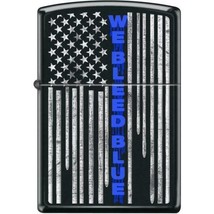 Zippo Lighter - We Bleed Blue Black Matte - 854418 - £24.37 GBP