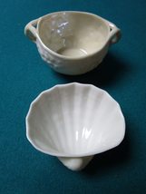 Belleek 2 pcs Open Compatible with Sugar and Shell Footed Mini Bowl [bellek] - £23.05 GBP