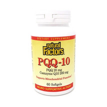 Natural Factors PQQ-10 PQQ 20mg/Coenzyme Q10 200mg-60 Softgels Exp 3/2024 - £11.78 GBP