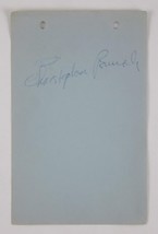 Christopher Pennock Hand Signed 4x6 Paper Index Actor Dark Shadows - £38.09 GBP