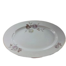 Johann Haviland Sweetheart Rose 15&quot; Platter Gold Trim Vintage - $42.29