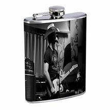 WolfT Musician Hip Flask Stainless Steel 8 Oz Silver Drinking Whiskey Spirits Em - £7.86 GBP