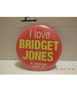 Vintage Bridget Jones Diary &quot;i Love Bridget Jones&quot; Movie Button Pin - $15.15