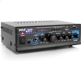 Pyle Ptau55 Home Audio Power Amplifier System - 2X120W Dual Channel Mixer, Led. - £64.68 GBP