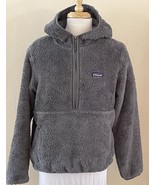 Patagonia Women’s Los Gatos Hooded Fleece Pullover 1/4 Zip Gray Gorpcore... - $66.18 CAD
