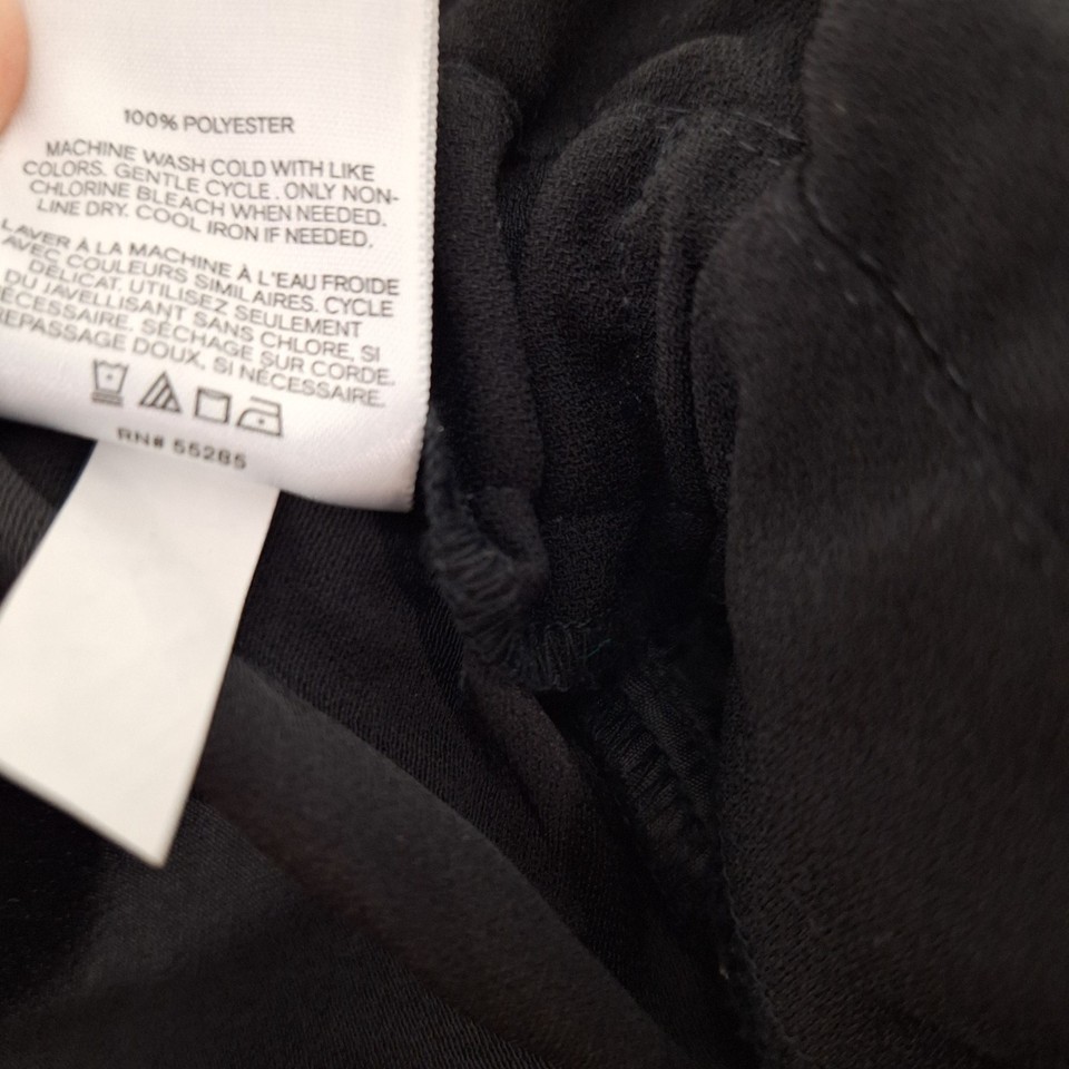 Express Womens A Line Skirt Size Medium Solid Black Belted Ruffles Item image 6