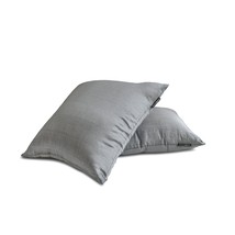 Plain Pillow Covers Silver Grey Set of 2, Art Silk , Solid - Silver Gray... - $17.00+