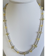 Lemon Quartz &amp; Swarovski Crystal Necklace Handmade - £27.57 GBP