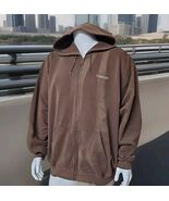 Carhartt Loose Fit Hoodie Mens XL Brown Fleece Faded Grunge Zip K122 Swe... - $55.51 CAD