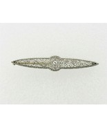 Vintage .05 ct Diamond Pin / Brooch 18k White Gold 3.8g - $857.50
