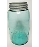 1896-1910 Blue Ball Tripple L Mason Canning Jar w/ Ceramic Zinc Lid Mold... - £31.78 GBP