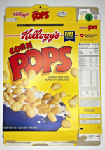 1998 Empty Kellogg&#39;s Corn Pops 10.9OZ Cereal Box SKU U198/188 - $18.99