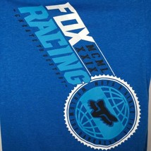 Fox Racing Men’s L T-Shirt Regular Fit Short Sleeve Graphic Logo Moto X Blue - £18.19 GBP