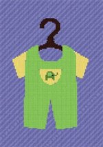 Pepita needlepoint canvas: Uni Baby Outfit, 7&quot; x 10&quot; - £37.87 GBP+