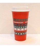Limited STARBUCKS 2020 Reusable Cup Grande 16oz Red HOLIDAY Christmas Co... - $12.19