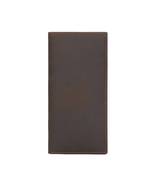 Handmade Leather Mens Long Bifold Wallet With Zip Pocket - £41.06 GBP