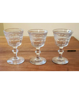 Vintage Set Of Three (3) 4 1/2&quot; Footed Liquor Cocktail Glasses - £23.32 GBP