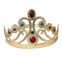 Jewelled Queen&#39;s Crown Fancy Dress Costume Accessory King/Queen Outfit - £5.31 GBP