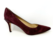 Sam Edelman Womens Burgundy Suede Leather Studded Heeled Pumps, Size 11 - £25.62 GBP