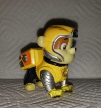 Paw Patrol Mighty Pups Rubble Action Figure Lights Nickelodeon 2018 Spin... - $15.00