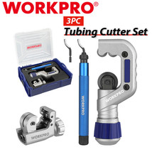 WORKPRO 3-PIECES Tubing Cutter Set Pipe Cutter with 1/8&quot;-1-1/4&quot; Cutting Capacity - £64.73 GBP
