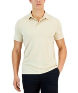 Alfani Polo Shirt Men&#39;s XL Brown Rice AlfaTech Stretch Solid Stretch - $23.31 CAD