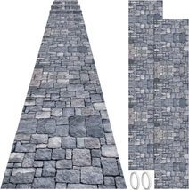 Fabbay 2 Pack 10Ft Cobblestone Aisle Runners Medieval Party Decorations - £18.13 GBP