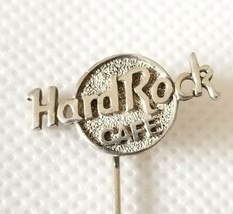 Hard Rock Café Logo Serling Silver Stick Pin HRC Staff's One Year Aniversary  - $16.99