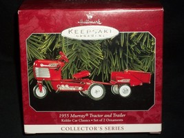 Hallmark Ornament 1955 Murray Tractor And Trailer 5th In Series 1998 Red - £15.94 GBP