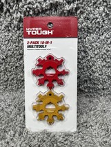 Hyper Tough 2 Pack 18 in 1 Snowflake Multitools Red &amp; Yellow Mustard New - £11.32 GBP