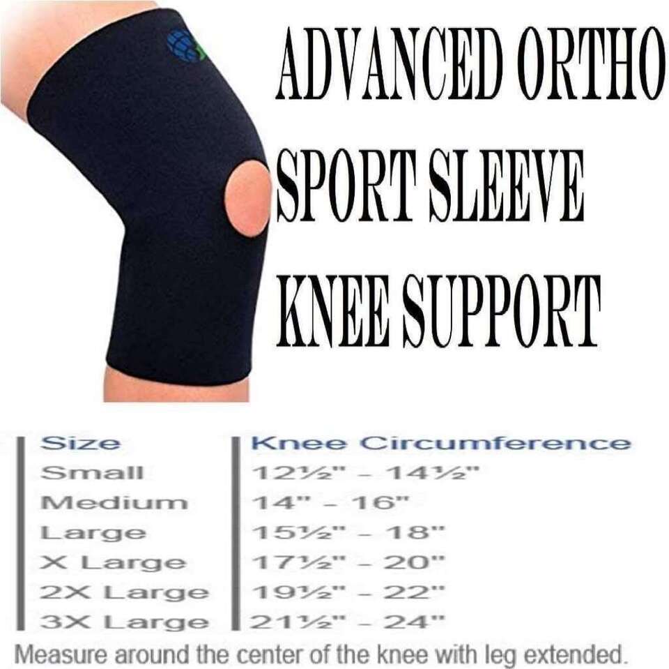 Advanced Orthopaedics Sport Sleeve Knee Support Black 2XL 19ยฝ-22" Item image 2