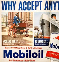 1950 Mobil Oil Mobilgas Centerfold Advertisement Automobile Transportati... - $1,304.61 MXN