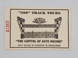  Indianapolis 500 Track Tours Card Bearer of Ticket #41367-Excellent-Sharp  - $14.24