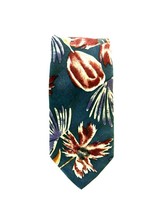 Karl Lagerfeld Mens Green Floral 100% Silk Vintage Tie Deadstock New with Tag - £27.10 GBP