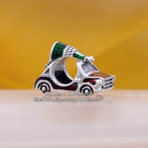 2022 Winter Release 925 Sterling Silver Festive Car &amp; Christmas Tree Charm  - £13.90 GBP