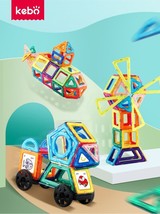 71pcs Preschool DIY Construction Educational STEAM Magnetic Tiles and Blocks Toy - £42.64 GBP