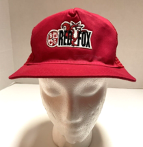 VTG RED FOX Pump Hat Cap Bell &amp; Gossett Patch Trucker Red Mesh Snap - £7.39 GBP