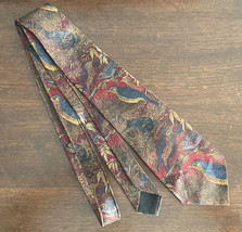 Countess Mara Tie Birds Burgundy With Blue Yellow - $180.84 MXN