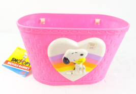 Vintage AC International Pink Snoopy Bicycle Basket - £23.30 GBP